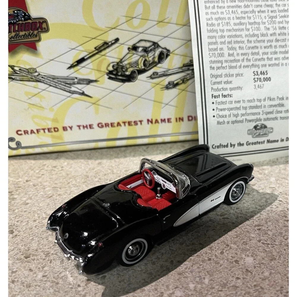 Vintage Matchbox Collectibles 1956 Chevy Corvette Convertible Hardtop Diecast